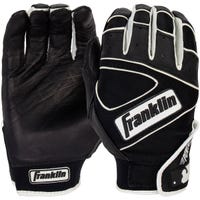 Franklin Powerstrap Youth Batting Gloves in Black Size
