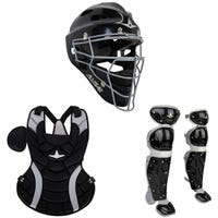 All-Star Hieress Fastpitch Softball Catcher's Kit in Black Size