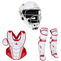 All-Star PHX Official Paige Halstead Fastpitch Softball Catcher's Kit in White/Red Size