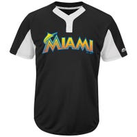 Miami Marlins Majestic MAI383 MLB Premier Adult Jersey in Black Size XXX-Large
