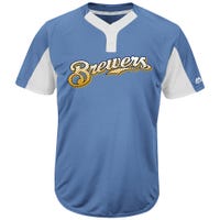 Milwaukee Brewers Majestic MAIY83 MLB Premier Youth Jersey in Blue Size X-Large