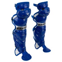 Easton Elite X Youth Baseball Catcher's Leg Guards in Blue/Silver Size 14 in