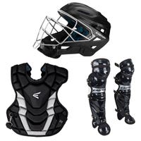 Easton Gametime X Youth Baseball Catcher's Set in Black/Silver
