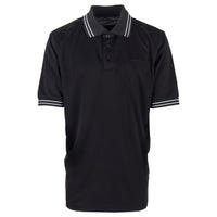 Adams Short-Sleeve Umpire Polo Shirt in Black Size Small