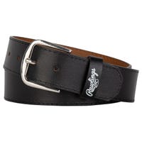 Rawlings Pro Leather Men's Baseball Belt in Black Size