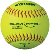 Champro CSB20Y 12 ASA Synthetic Slowpitch Softball - 1 Dozen Size 12in