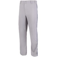 Champro Triple Crown Open Bottom Piped Adult Pants in Gray/Navy Size XX-Large