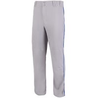 Champro Triple Crown Open Bottom Piped Adult Pants in Gray/Blue Size