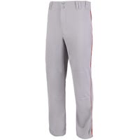 Champro Triple Crown Open Bottom Piped Adult Pants in Gray/Red Size XX-Large