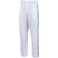 Champro Triple Crown Open Bottom Piped Adult Pants in White/Blue Size Medium