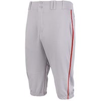 Champro Triple Crown Piped Knickers Adult Pants in Gray/Red Size
