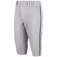 Champro Triple Crown Piped Knickers Youth Pants in Gray/Black Size