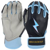 Bruce+Bolt Premium Pro Phillips Series Men's Short Cuff Batting Gloves in Blue Size
