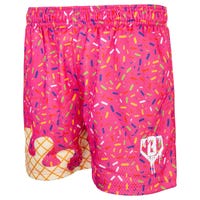 Baseball Lifestyle 101 Frozen Ropes Ice Cream Youth Shorts in Pink Size