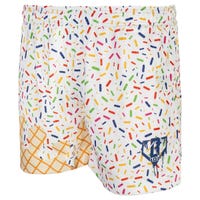 Baseball Lifestyle 101 Frozen Ropes Ice Cream Adult Shorts in White Size
