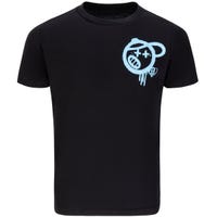Baseball Lifestyle 101 Vandal Youth T-Shirts in Black/Light Blue Size