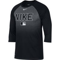 Nike Dri-FIT Legend Mens Baseball 3/4 Sleeve Shirt in Black Size Medium