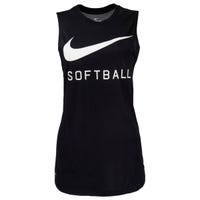 Nike Swoosh Womens Softball Tank Top in Black Size Large
