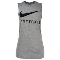 Nike Swoosh Womens Softball Tank Top in Dark Gray Size Large