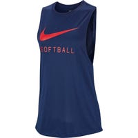 Nike Swoosh Womens Softball Tank Top in Blue Size Medium