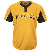 Pittsburgh Pirates Majestic MAI383 MLB Premier Adult Jersey in Gold/Black Size Small