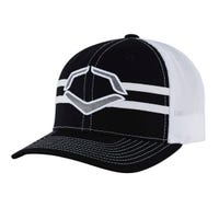 EvoShield Grandstand Flex Fit Hat in Black/White Size Large/X-Large