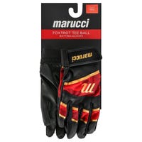 Marucci Foxtrot Tee Ball Batting Gloves in Black/Red Size Medium/Large