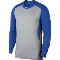 Nike Men's Long Sleeve Baseball Top in Gray/Blue Size