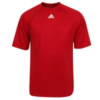 Adidas Climalite Logo Senior Short Sleeve T-Shirt in Red Size Small