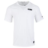 nike dri-fit just do it men's short sleeve t-shirt in white/black size x-large