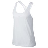 Nike Dri-FIT Pinnie Womens Tank Top in White/Pure Platinum Size Medium