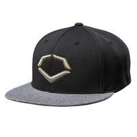 EvoShield Gold Thread Flex Fit Hat in Black/Gray Size Small/Medium