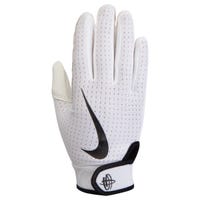 Nike Huarache Edge Tee Ball Batting Gloves in White/Black Size Medium/Large