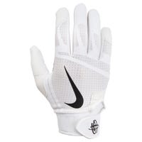 Nike Huarache Edge Youth Batting Gloves in White/Black Size Small
