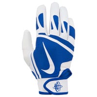 Nike Huarache Edge Mens Batting Gloves in White/Blue Size X-Large