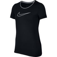 Nike Pro Girl's Short Sleeve Top in Black/White Size X-Small