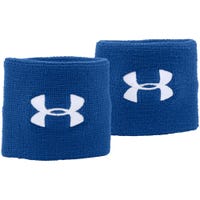 Under Armour 3 Inch Performance Wristbands - Pair in Blue/White