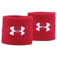 Under Armour 3 Inch Performance Wristbands - Pair in Red/White