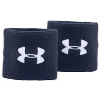 Under Armour 3 Inch Performance Wristbands - Pair in Navy/White