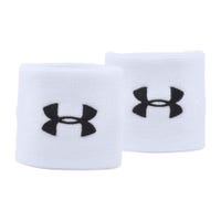 Under Armour 3 Inch Performance Wristbands - Pair in White/Black