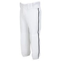 Mizuno Girl's Belted Piped Fastpitch Softball Pants in White/Black Size
