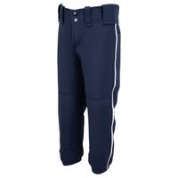 Mizuno Girl's Belted Piped Fastpitch Softball Pants in Navy/White Size