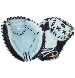 All-Star Pro-Elite® 34" Baseball Catcher's Mitt - Black/Sky