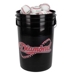 Diamond Black Bucket w/ 30 D-OB Baseballs