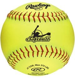 Rawlings RFPBP12SY FPEX 12" Batting Practice Softball - 1 Dozen