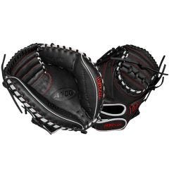 Wilson A700 32.5" Baseball Catcher's Mitt - Black/Silver/Red - 2026 Model