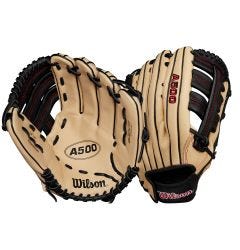 Wilson A500 12.5" Baseball Glove - Blonde/Red/Black - 2026 Model
