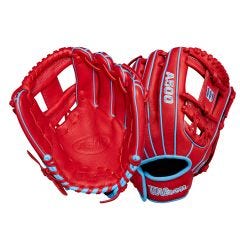 Wilson A500 11.5" Baseball Glove - Red/Cool Blue/White - 2026 Model