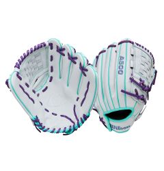 Wilson Siren 12" Fastpitch Softball Glove - White/Purple/Seafoam - 2026 Model