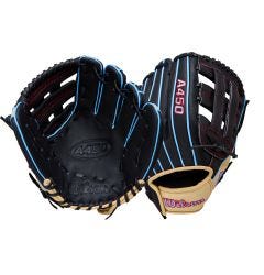 Wilson A450 Advisory Staff 11" Baseball Glove - Black/Blonde/Cool Blue/Red - 2026 Model